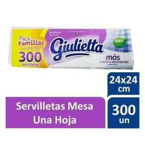 Servilletas Giulietta 300Uni x 12 Paq