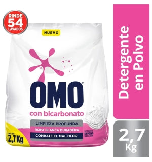 Detergente En Polvo Omo Con Bicarbonato 2.7Kg