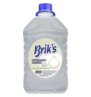 Detergente liquido Briks Blanco c/suavizante 5Lts