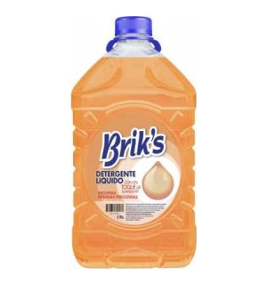 Detergente liquido Briks Coral c/suavizante 5Lts