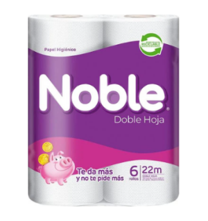 Papel Higiénico Noble 22mts x 10Paq