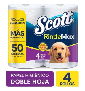 Papel Higienico Scott RindeMax 50mts x 6 paq