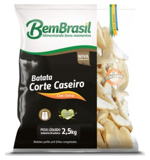 Papas Pre Fritas Rusticas BemBrasil Bolsa 2.5kg