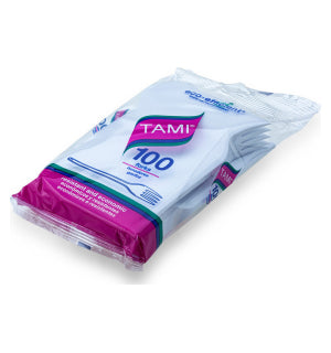 Tenedor Tami Blanco paq 100unid