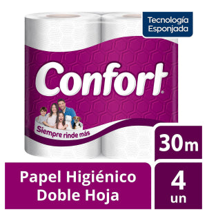 Papel Higiénico Confort 30mts x 12Paq