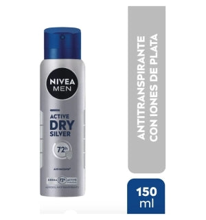 Desodorante Nivea Spray Hombre Active Dry Silver15Ml