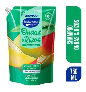 Shampoo Ballerina Rizos y Ondas 750Ml