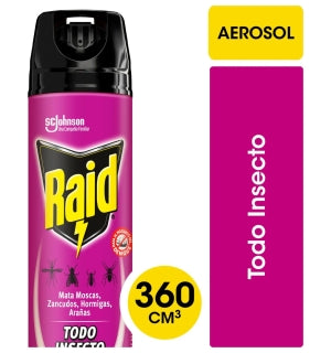 Insecticida Raid todo insecto 360cc