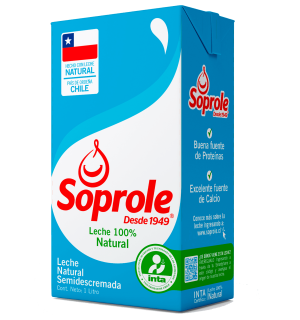 Leche Semidescremada Soprole 1lt