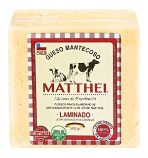 Queso Mantecoso Laminado Matthei 500Gr