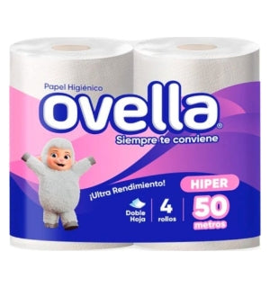 Papel Higiénico Ovella 50Mts x 8Uni