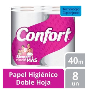 Papel Higiénico Confort 40Mts x 4Paq