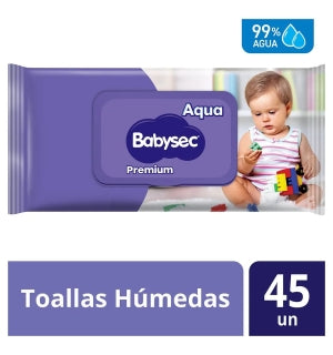 Toallas Humedas Babysec con Tapa 45Uni