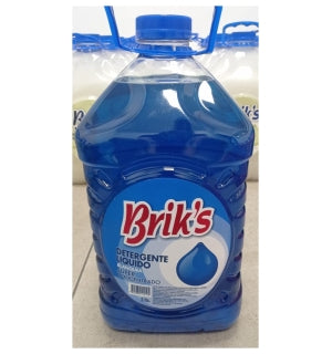 Detergente liquido Briks Azul s/suavizante 5Lts
