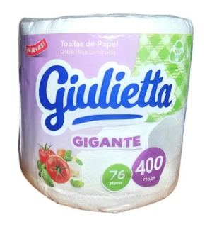 Toalla Giulietta Gigante Doble Hoja 76mts x 6Uni