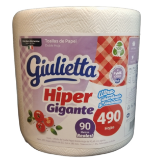 Toalla Giulietta Hiper Gigante Doble Hoja 90Mts x 6Uni