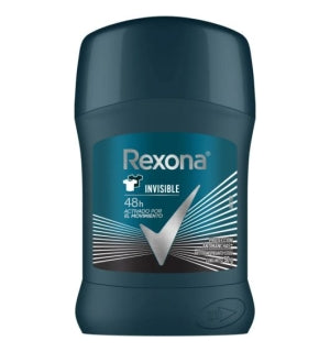 Desodorante Rexona Barra Hombre Invisible Azul 50Gr