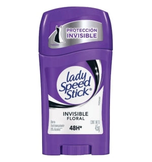 Desodorante Lady Speed Stick Barra Invisible Floral 45Gr