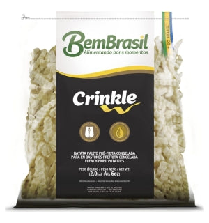 Papa Pre Fritas CRINKLE BemBrasil Bolsa 2kg