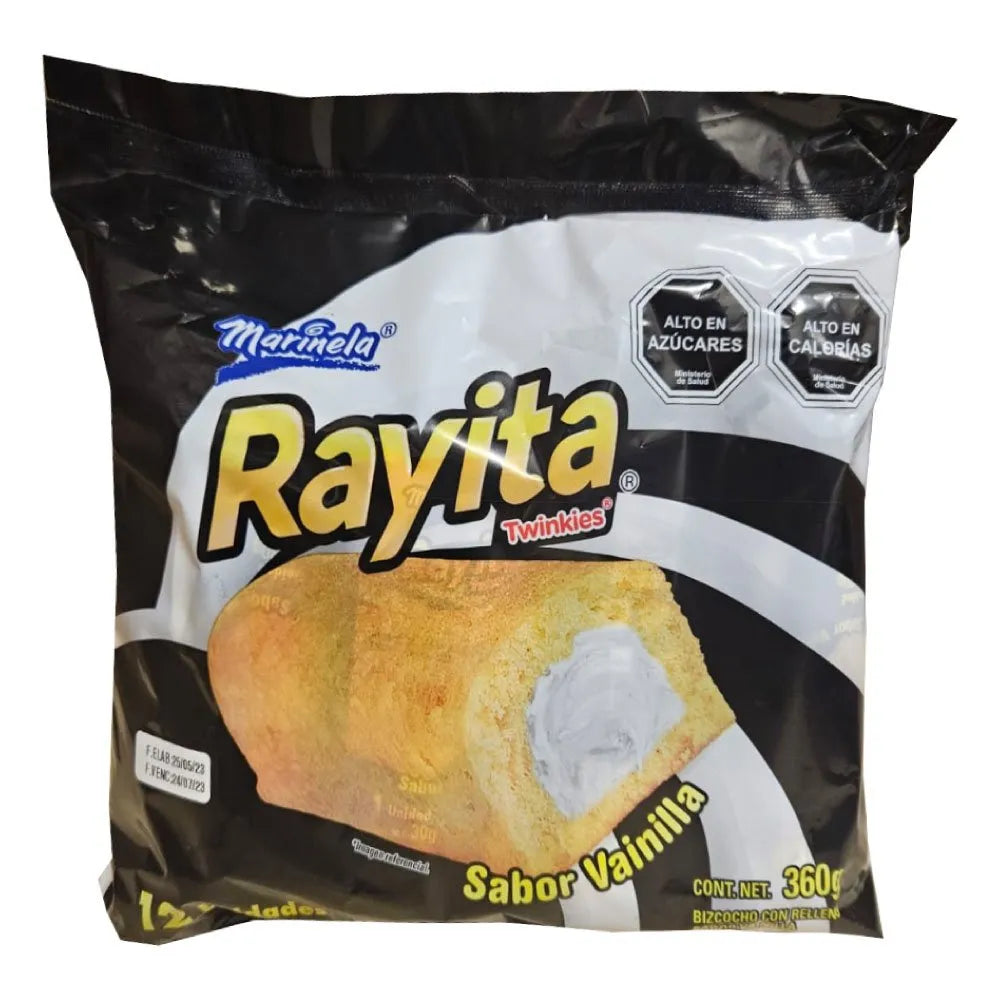 Rayita Marinela Pack 3 Bizcochos 360Gr (Paquete 12 Unidades)