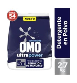 Detergente En Polvo Omo Ultra Power 2.7Kg