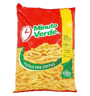 Papas Pre Fritas Minuto Verde 11×11 Bolsa 2.5kg