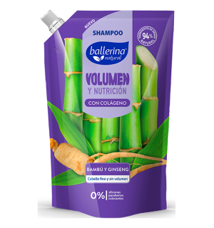Shampoo Ballerina Volumen y Nutrición 750Ml