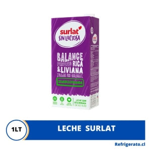 Leche Sin Lactosa Semi Descremada Surlat 1lt