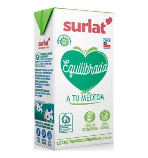 Leche Semidescremada Surlat 1Lt